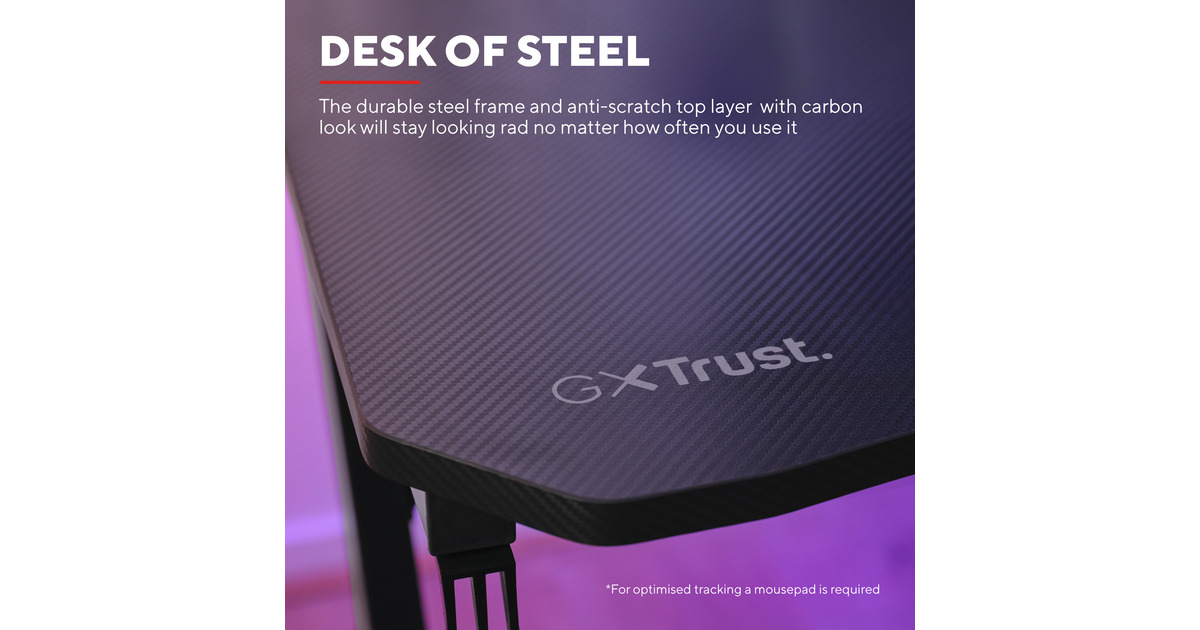 TrustGXT 712 Dynamus Gamingtafel gaming desk  (Zwart)