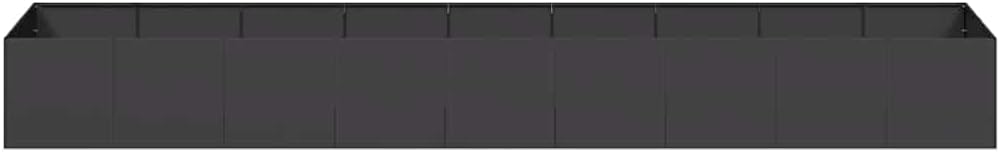 vidaXL Pflanzkübel Schwarz 360x80x40 cm Stahl, Pflanzschale, Garten-Garten-Pflanzkübel, Outdoor-Pflanzgefäß, Hochbeet, Pflanzgefäß, Blumenkasten