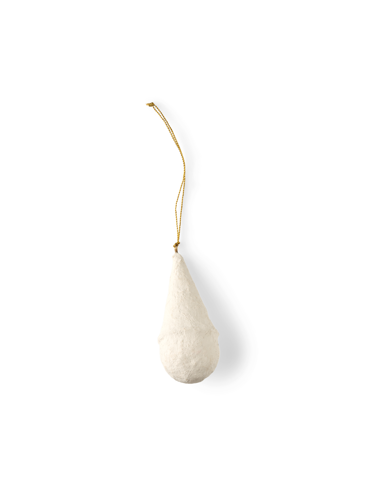 Ornament med julemand | Bomuld. 12 cm.  | Off White