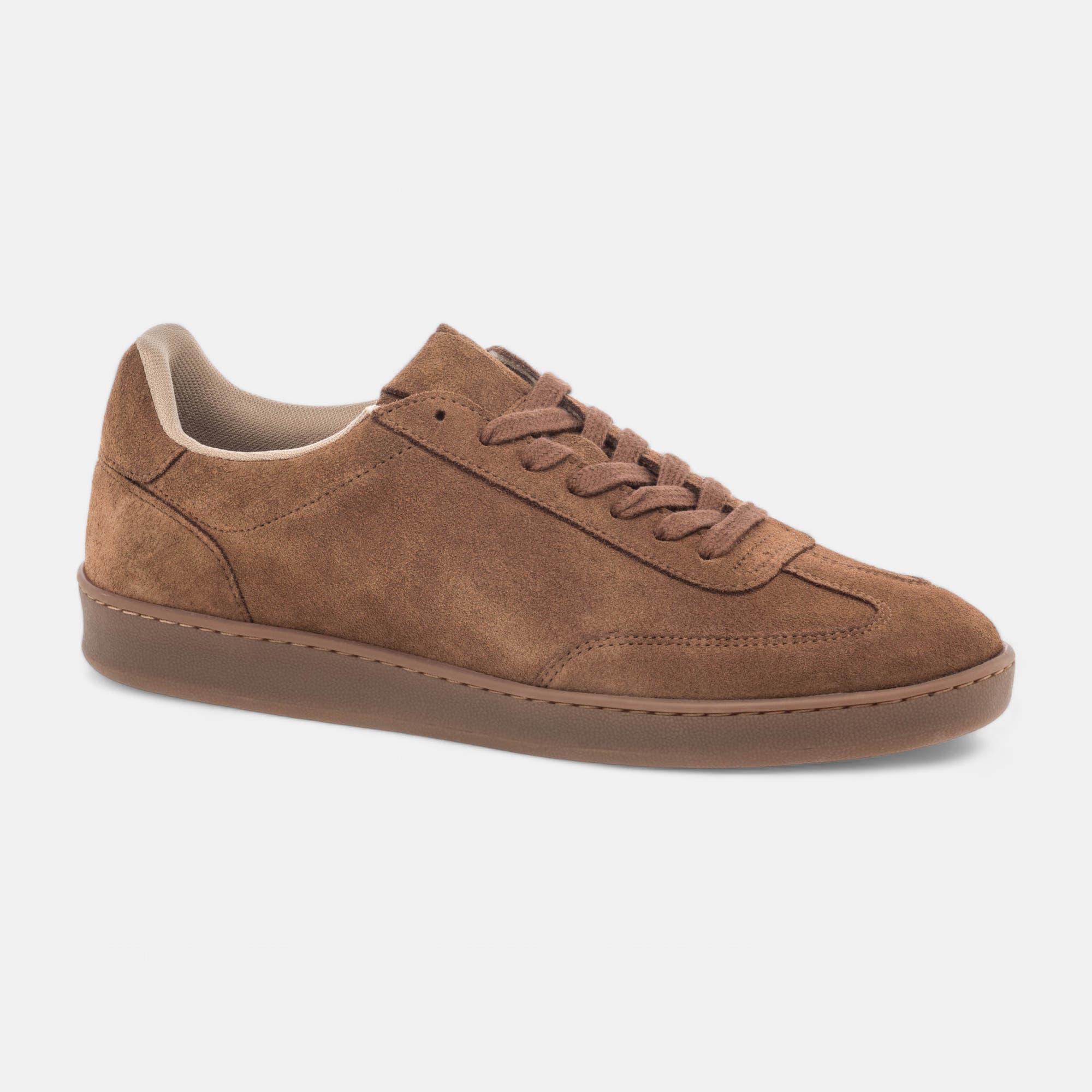 Baskets basses Homme en cuir cognac