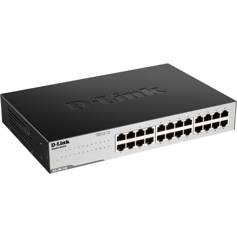 D-Link GO-SW-24G Non-géré L2 Gigabit Ethernet (10/100/1000) 1U Noir