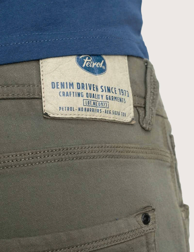 PETROL IND SHORT DENIM DUSTY ARMY