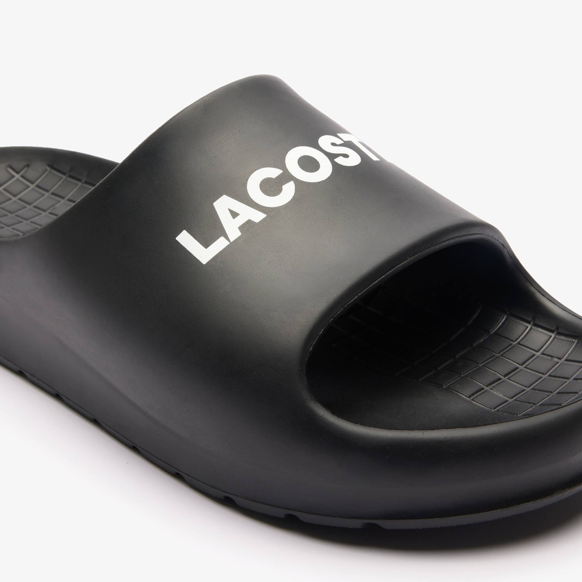 Claquettes Serve Slide 2.0 homme siglées Claquettes & Sandales - Noir - Lacoste - Homme
