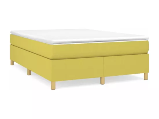 Sommier tapissier Vert 140x200 cm Tissu