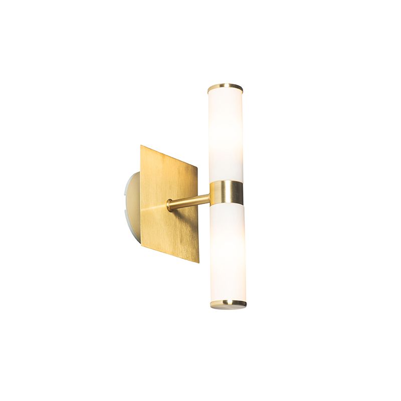 Moderne badkamer wandlamp goud IP44 2-lichts - Bath