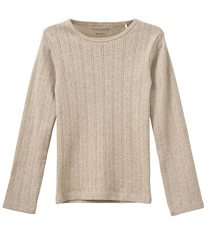 Sofie Schnoor Bluse - PetriciaSY Pointelle - Beige m. Lochmuster