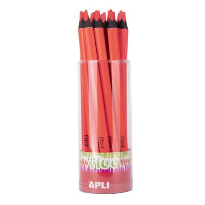 Apli Agipa - Crayon de couleur triangulaire Jumbo - rouge fluo