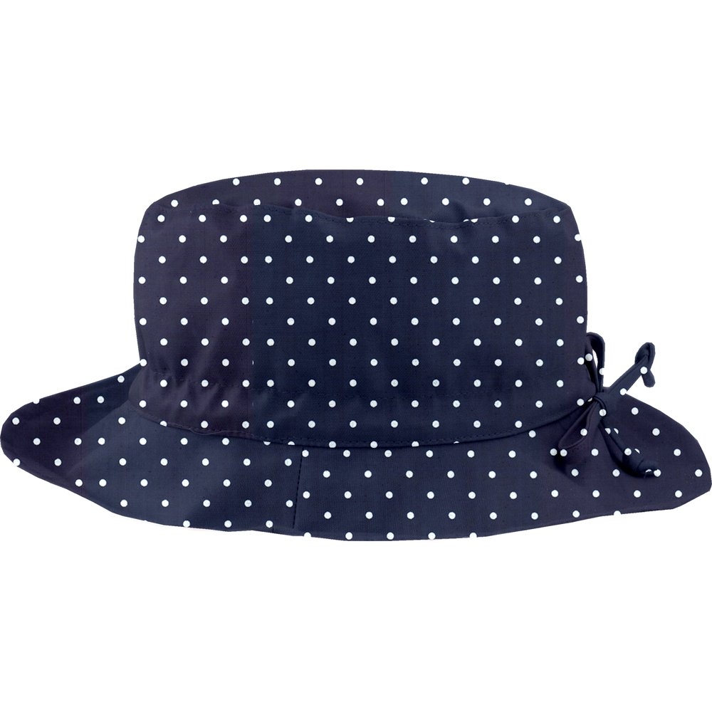 Chapeau Pluie Ajustable Femme T3 Pois Marine