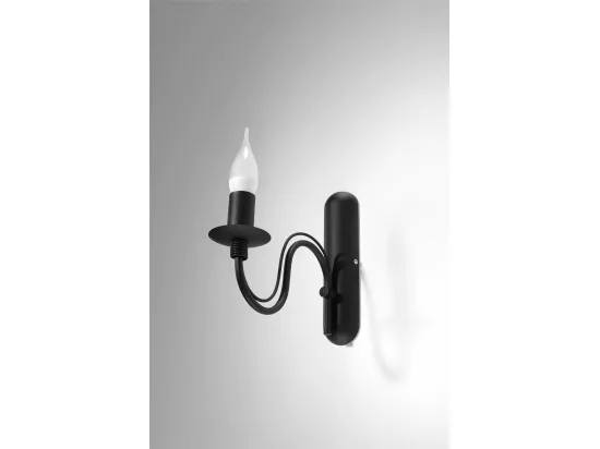 Sollux MINERWA Applique murale à 1 bougie, bougie, noir, E14