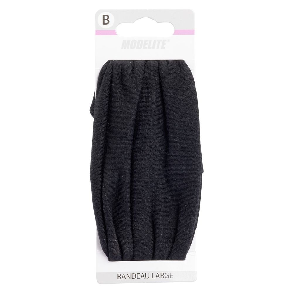 Bandeau large maille noir