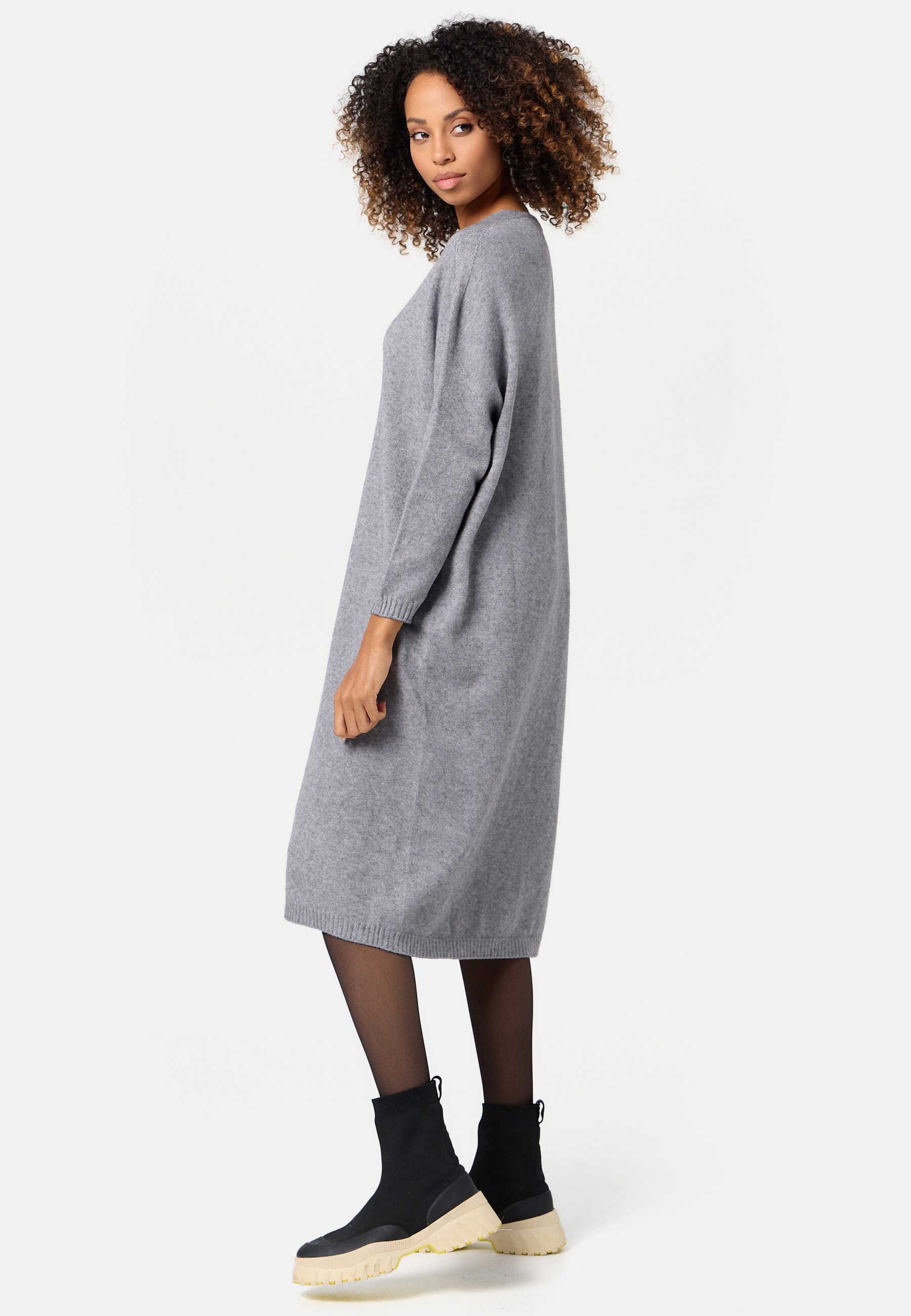 PM SELECTED Damen Elegantes Strickkleid Longpullover in Einheitsgröße PM72
