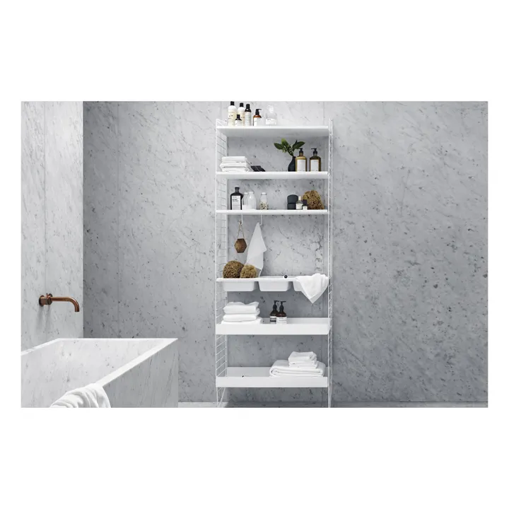 String Furniture Etagère à rebord en métal 58x30 cm | Blanc