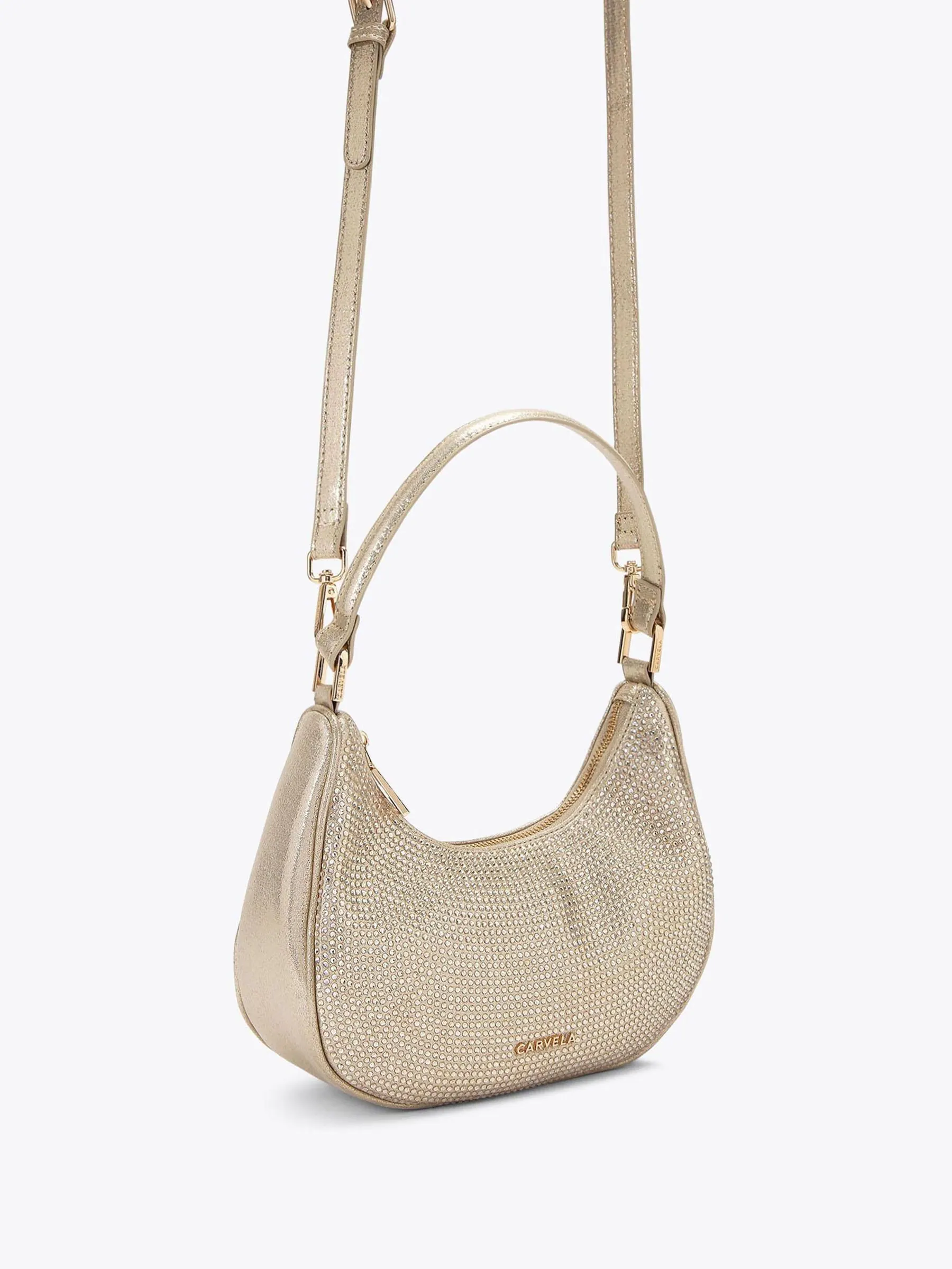 Goud - Carvela Gold Diamante Scoop Bag
