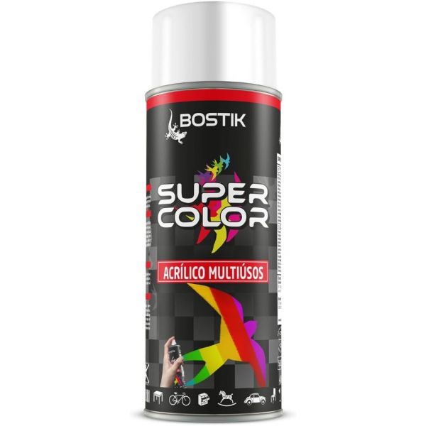 Bostik Spray Acrilico 400 ml Branco Brilhante RAL9010 Bri
