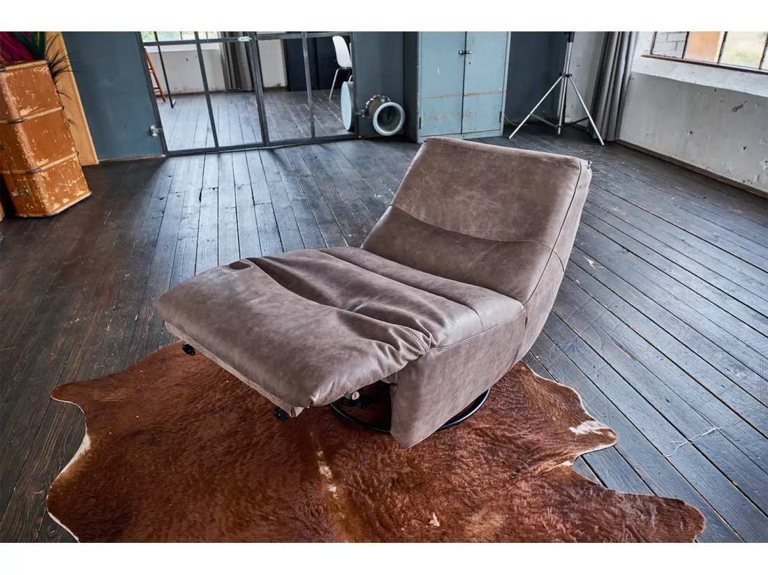 Fauteuil - taupe cuir - CINE