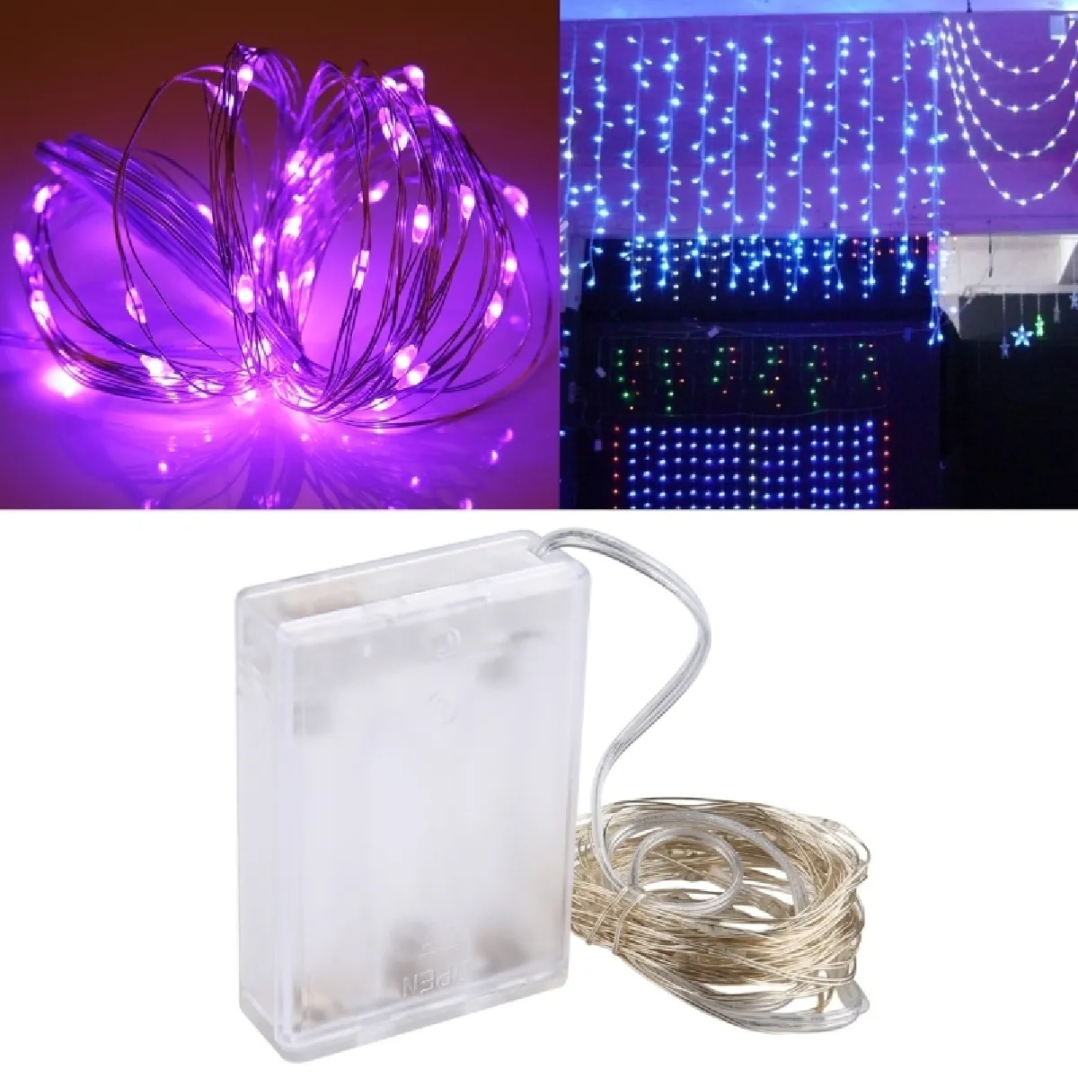 Wewoo Guirlande LED 5m - Violet