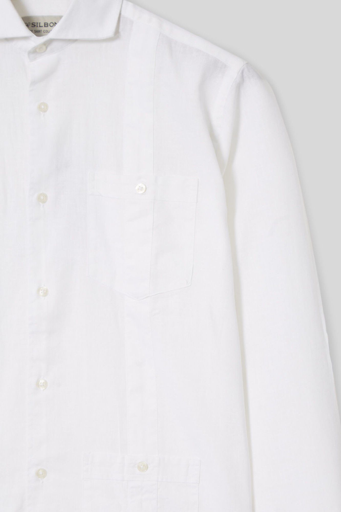 Guayabera sport ligera corante branco - Branco