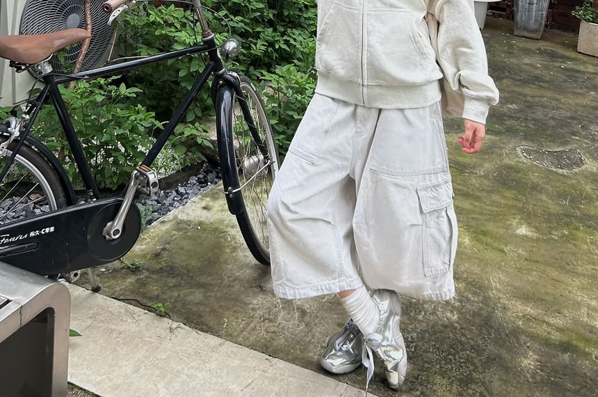 Fanoy - Hoodie met geborduurde ruitenvoering en rits