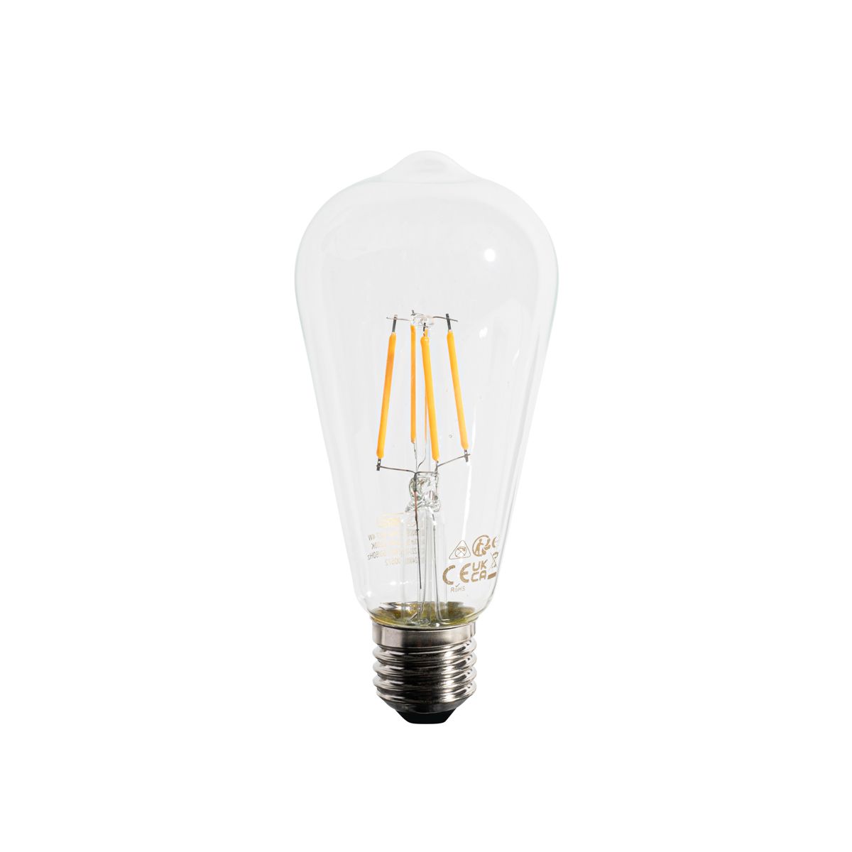 Set van 5 E27 LED lamp ST64 schemersensor 4W 400 lm 2200K