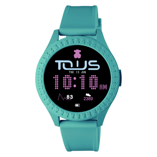 Relógio inteligente Smarteen Connect com pulseira de silicone verde