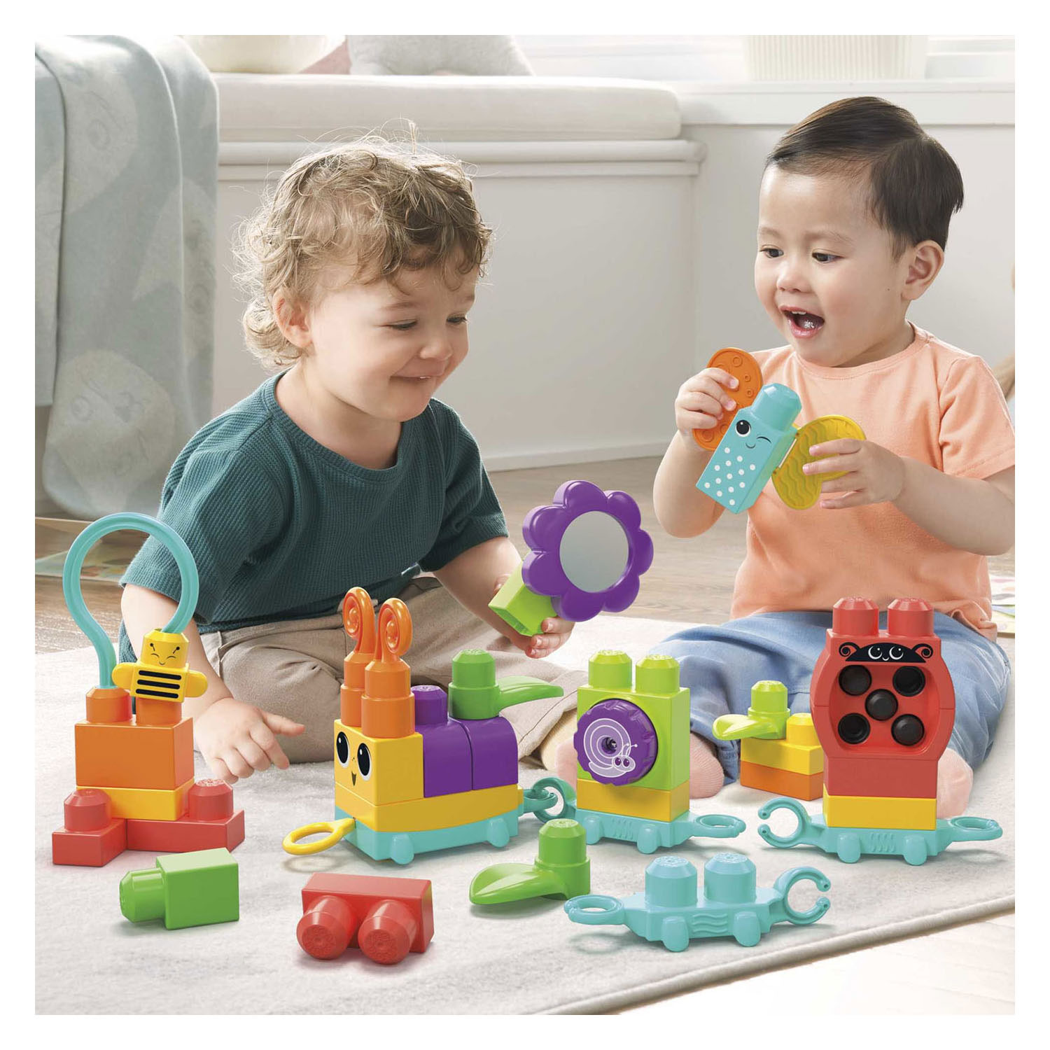 Mega Bloks Move' N Groove Caterpillar Bouwset, 30dlg.