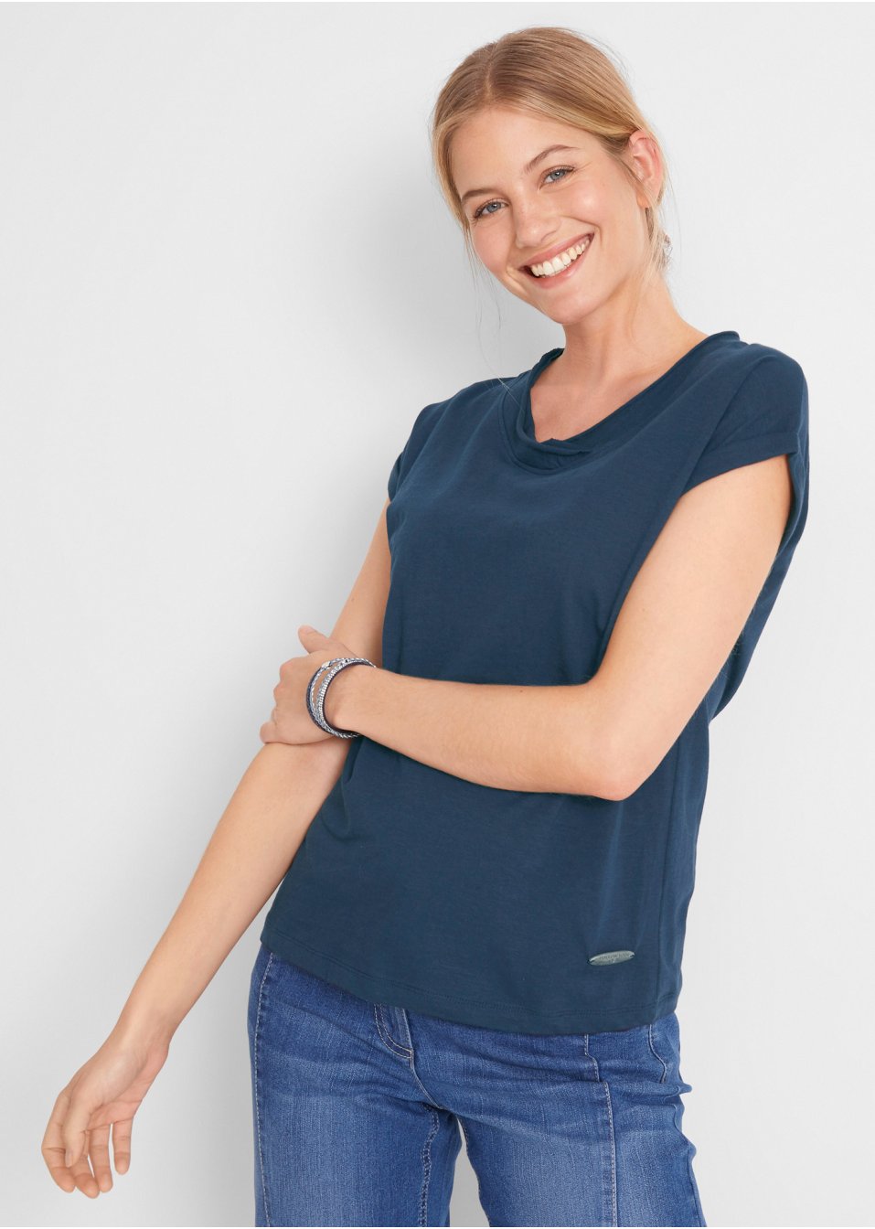 T-shirt coton avec manches papillon