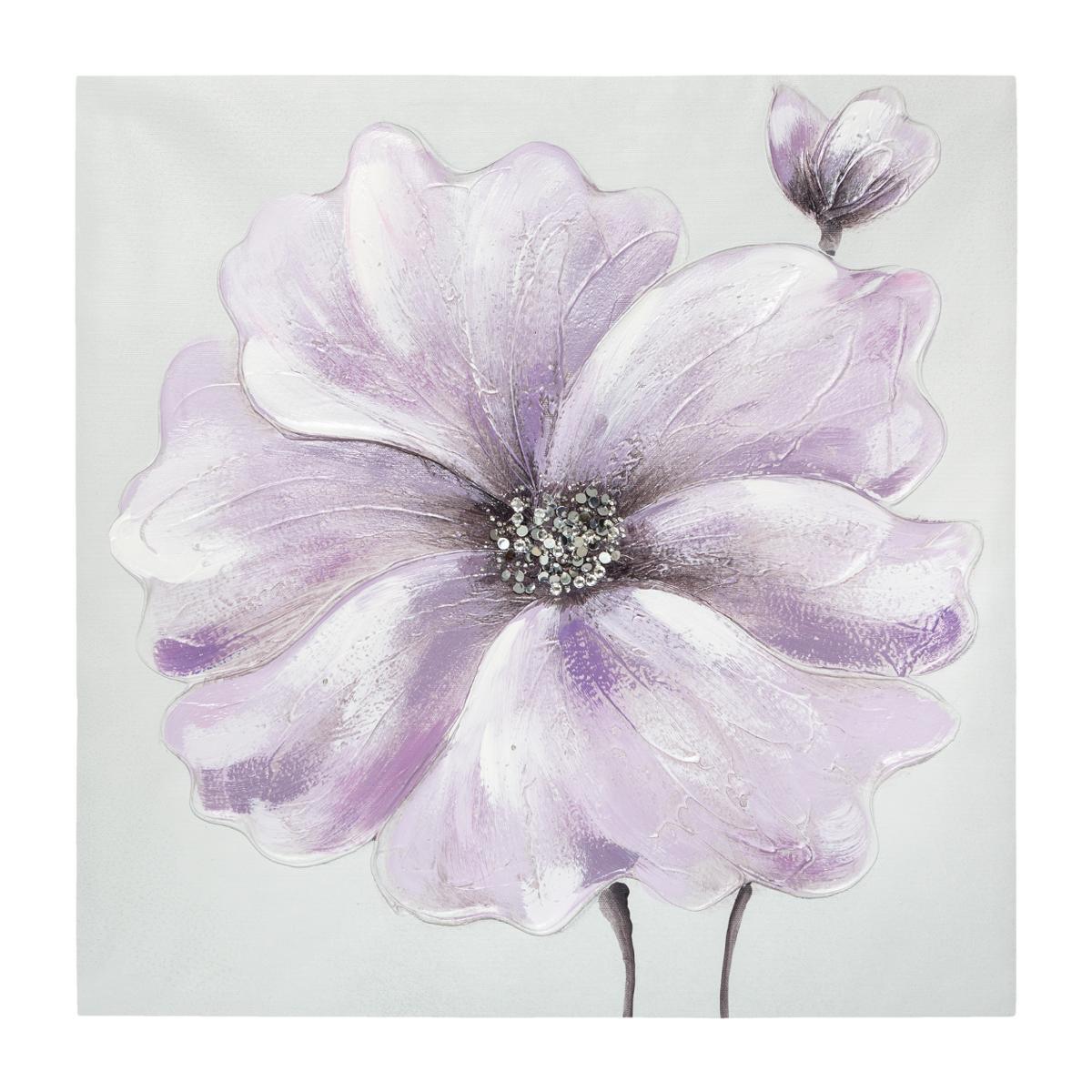 TOILE FLEURS 48X48CM