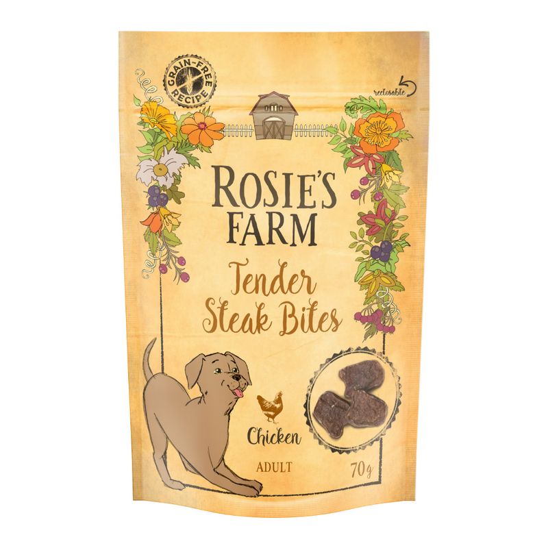 Friandises Rosie's Farm Tendres bouchées poulet pour chien