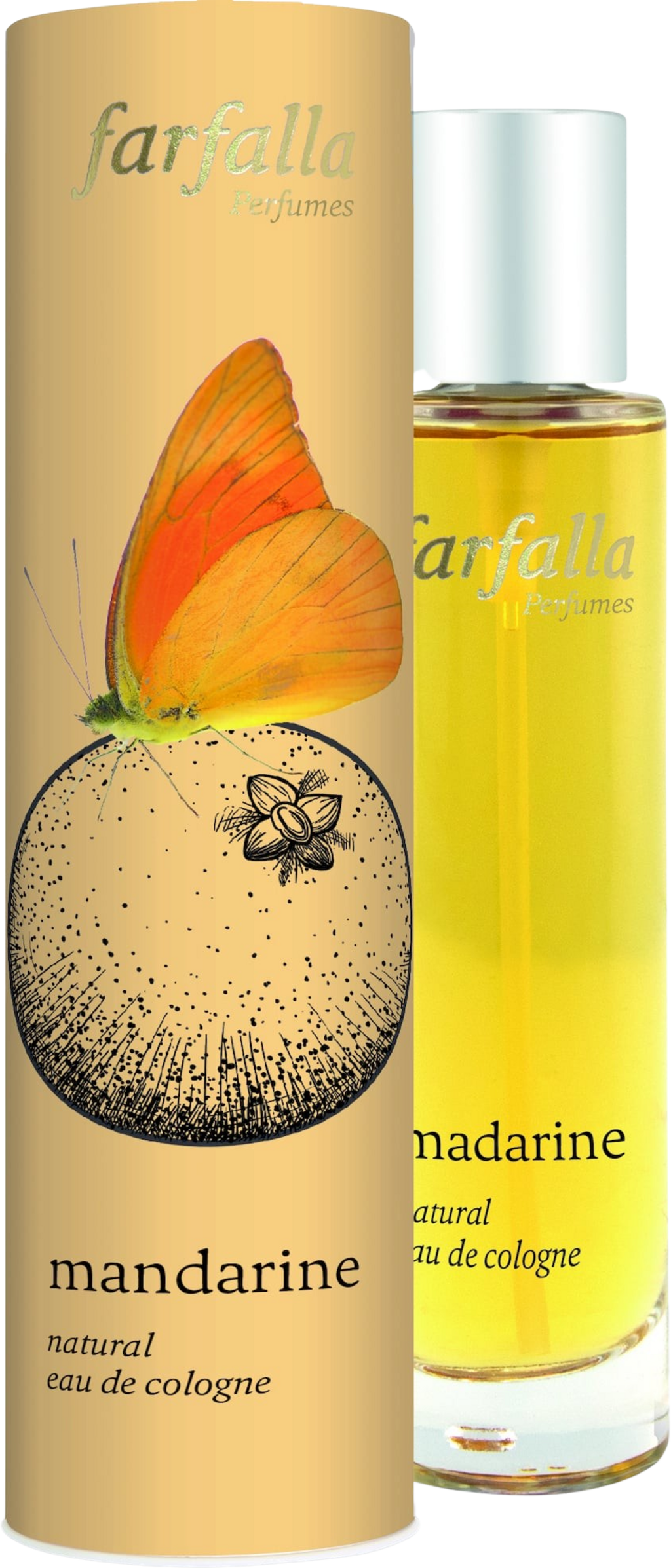 farfalla  Mandarine Natural Eau de Cologne, 50 ml