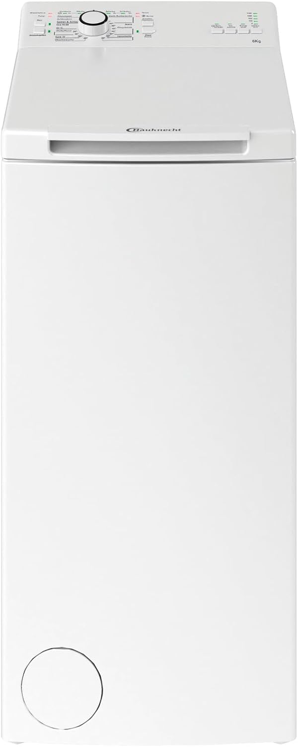 Bauknecht WAT Prime 6 L3 Toplader-Waschmaschine, Waschvollautomat, 6 kg, Toplader, 1200 U/min, Weiß