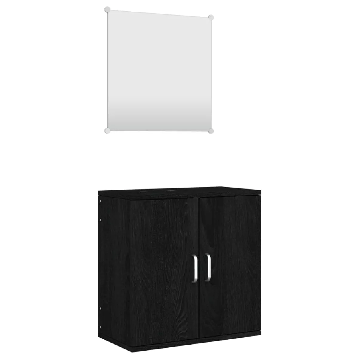 vidaXL Ensemble Meubles Salle de Bain 2 pcs - Noir
