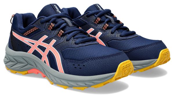 Chaussures de Trail Running Enfant Asics Pre Venture 9 GS Bleu Rose