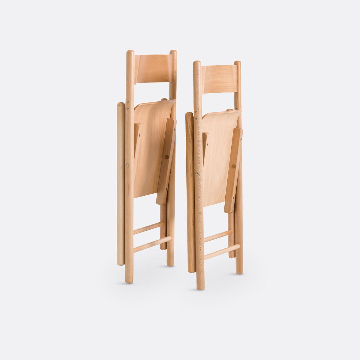LA REDOUTE INTERIEURS<br>Conjunto de 2 cadeiras dobráveis, madeira de faia, Panni