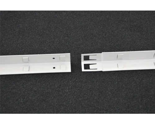 Insteekbare basis- en aanbouwstelling, wit, 180x200x35 cm, 8 legplanken, hoekprofielen gedeeld, set, draagvermogen 680 kg
