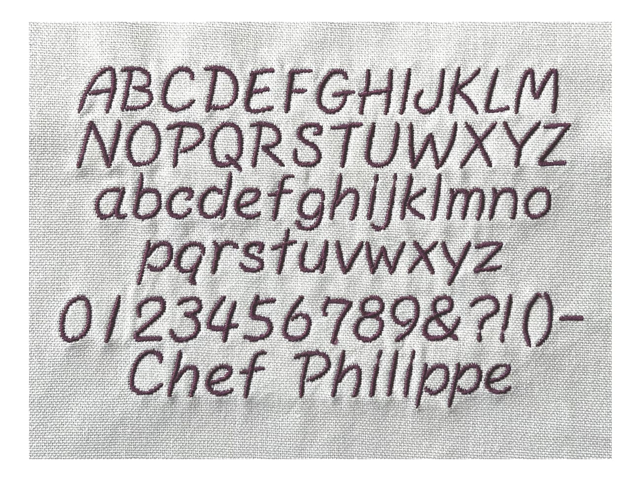 Broderie - Modèle M2 - Violet - Meilleur du Chef
