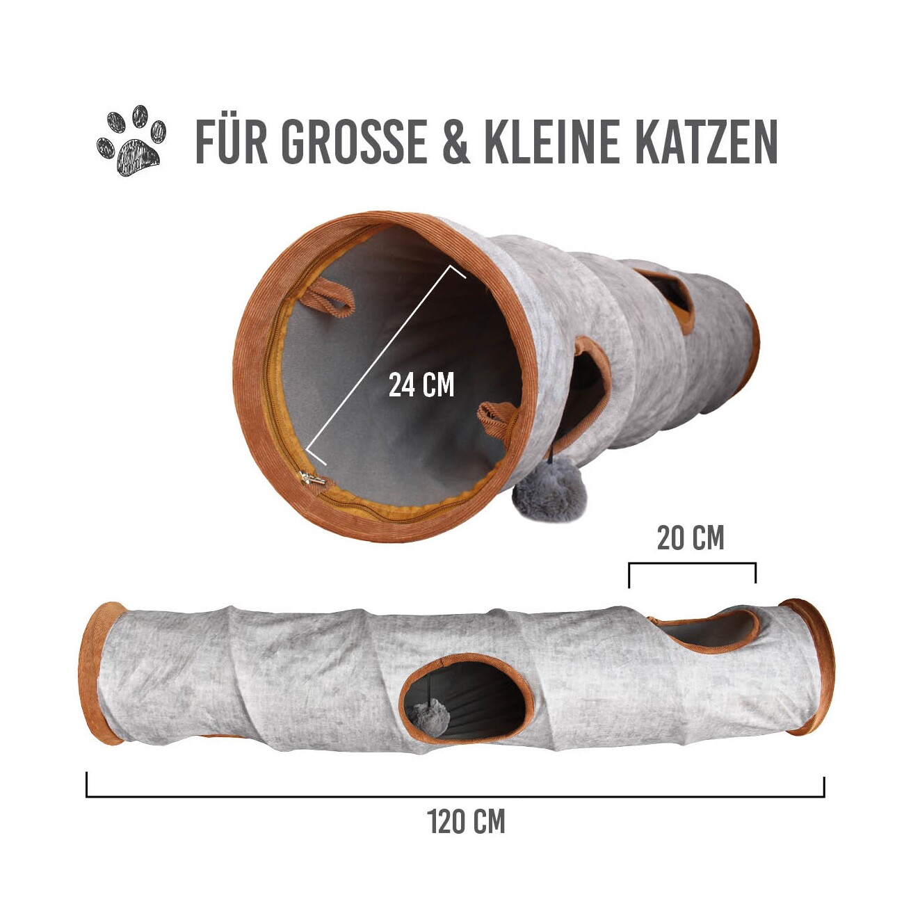 KaraLuna Katzentunnel 120 cm
