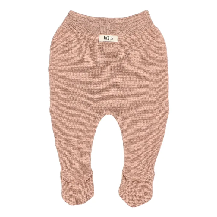Búho Legging à Pieds Maille Coton Bio | Vieux Rose