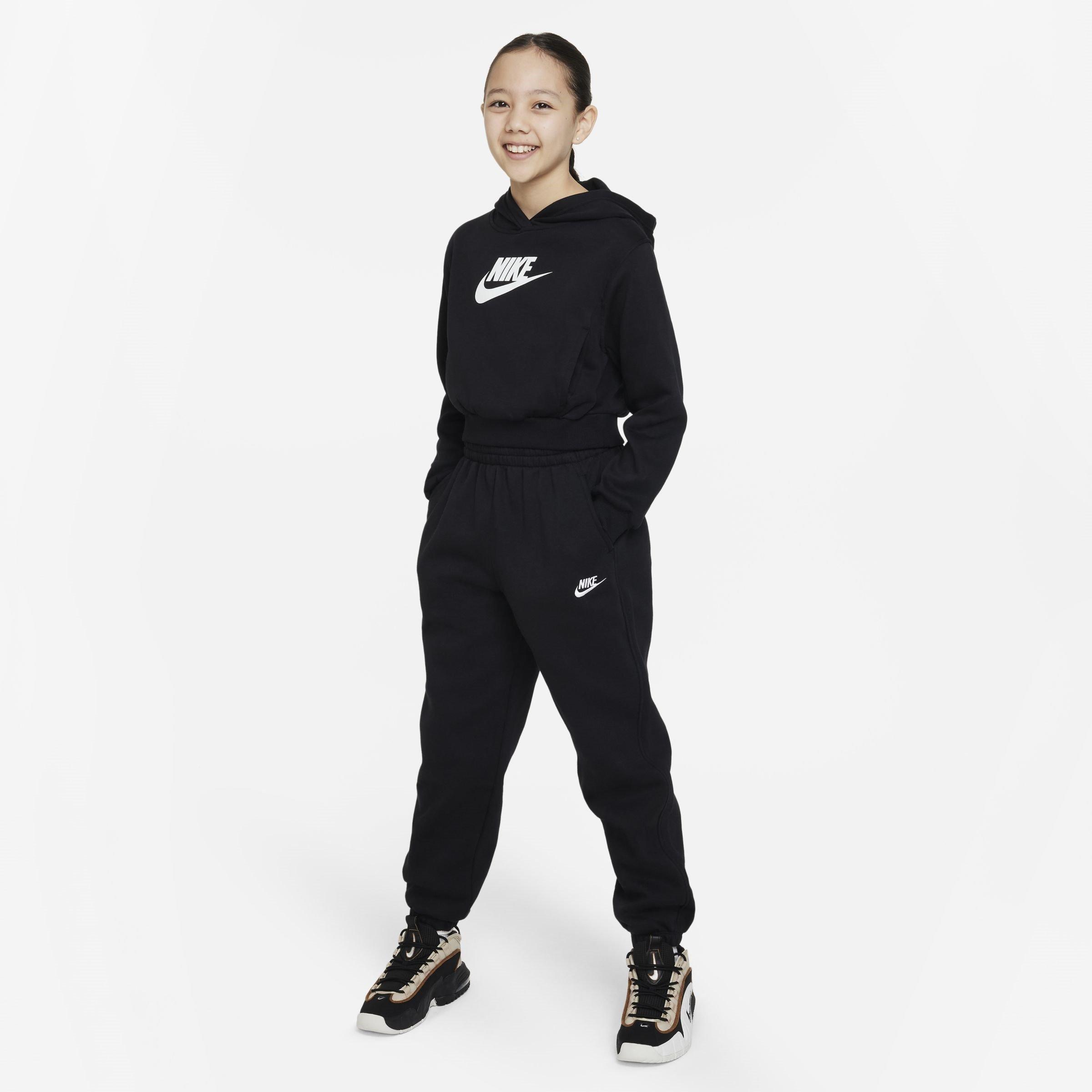 Nike Girls Sportswear Club Fleece Crop Hoodie