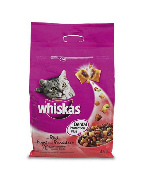 Whiskas Brokjes Adult - Kattenvoer - Rund Wortel 4 kg