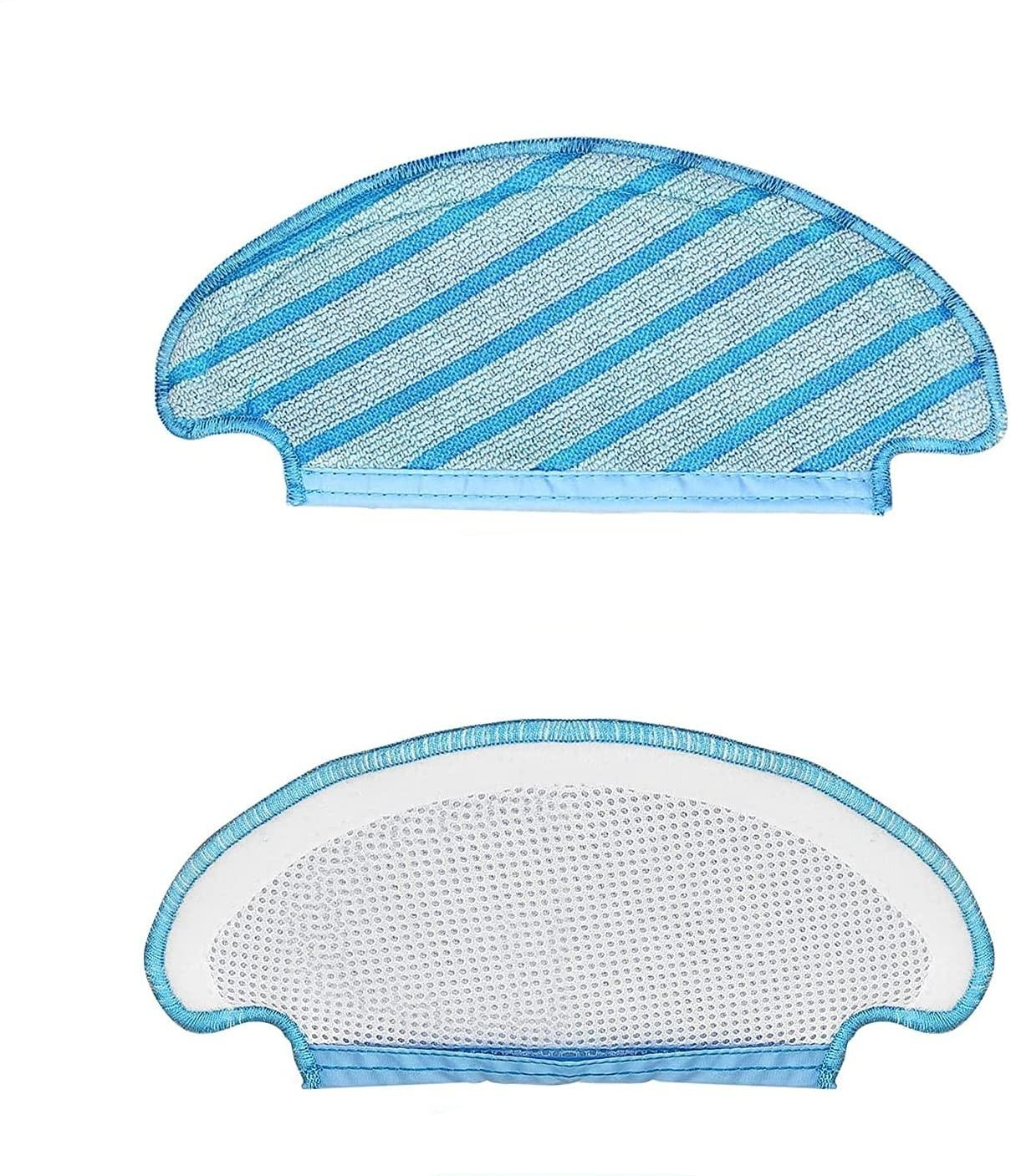 (6er Set) Ersatz Mopp Tücher Reinigungs Pads für Ecovacs Deebot Ozmo Staubsauger Roboter - Blau