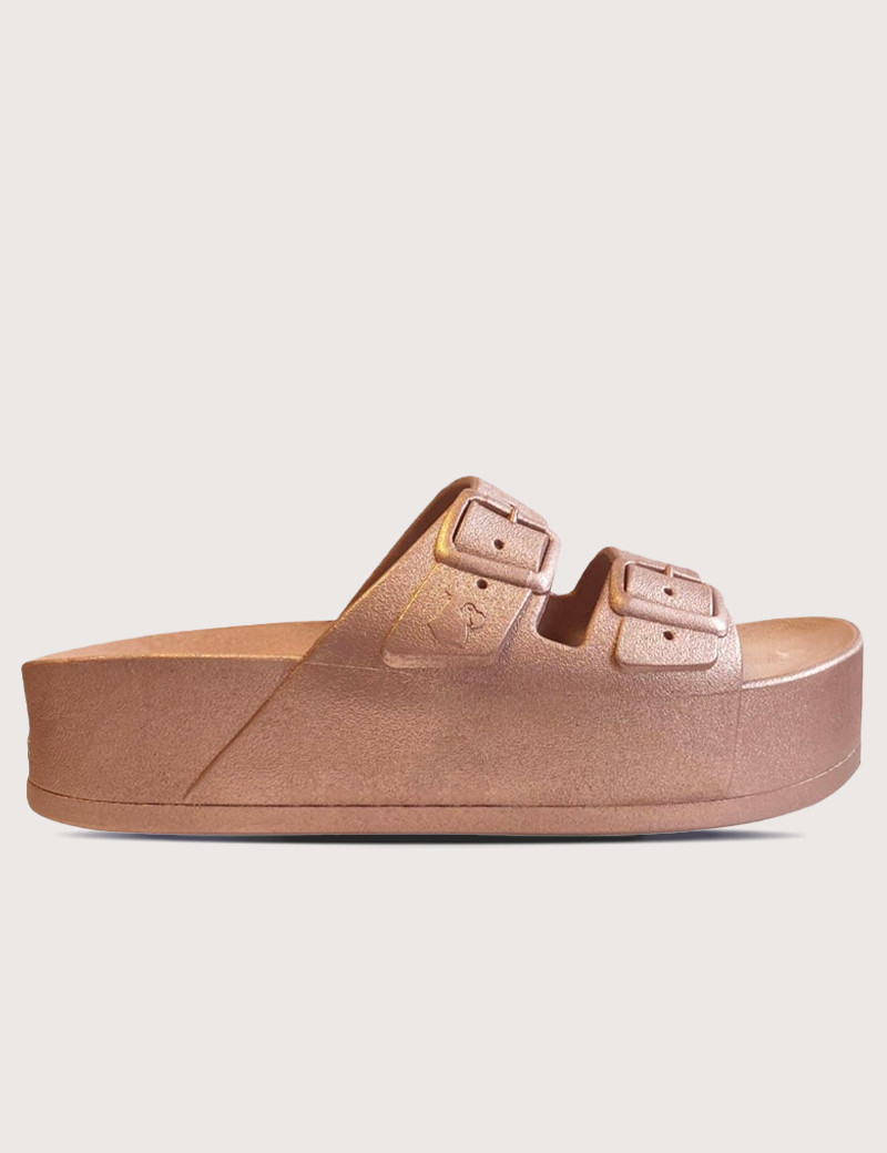 CACATOES SANDALES COMPENSÉES FEMME CAIPIRINHA METALLIC CUIVRE