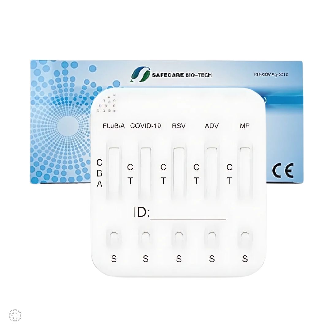 Safecare 6in1 Profitest Corona COVID-19, Grippe A/B, RSV, Adenovirus, Mycoplasma+Gratis Nanovio FFP2