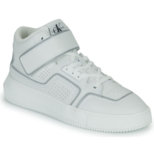 Calvin Klein Jeans - CHUNKY CUPSOLE LACEUP MID M - Blanc / Argent