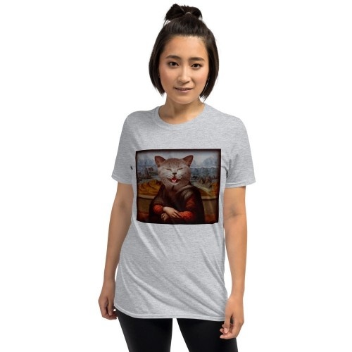 Camiseta feminina Mascochula, personalizada com a foto do seu pet cinza.