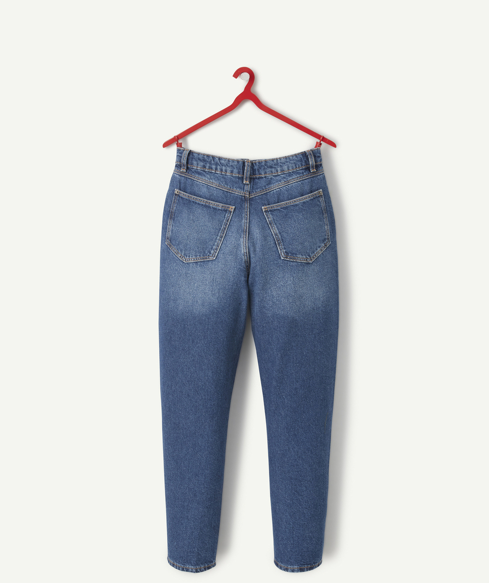 PANTALON MOM FILLE EN DENIM BLEU LOW IMPACT