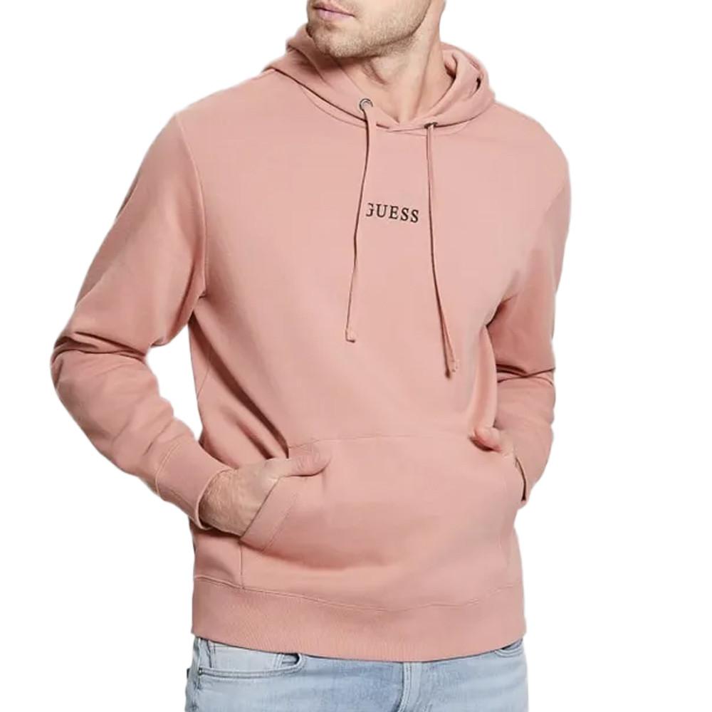 Guess Sweat à Capuche Vieux Rose Homme Guess Roy