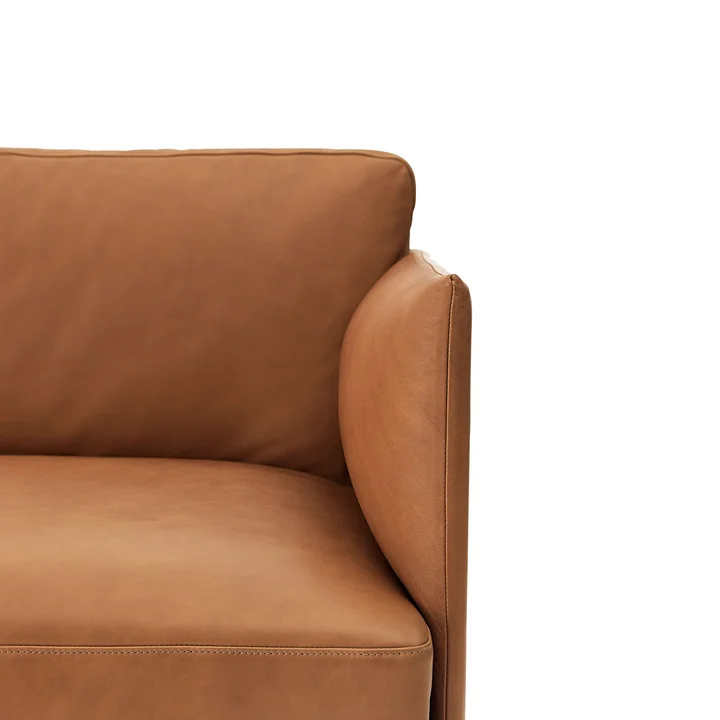 Muuto - Outline Sofa 3-Sitzer, grau (fiord 151) / schwarz