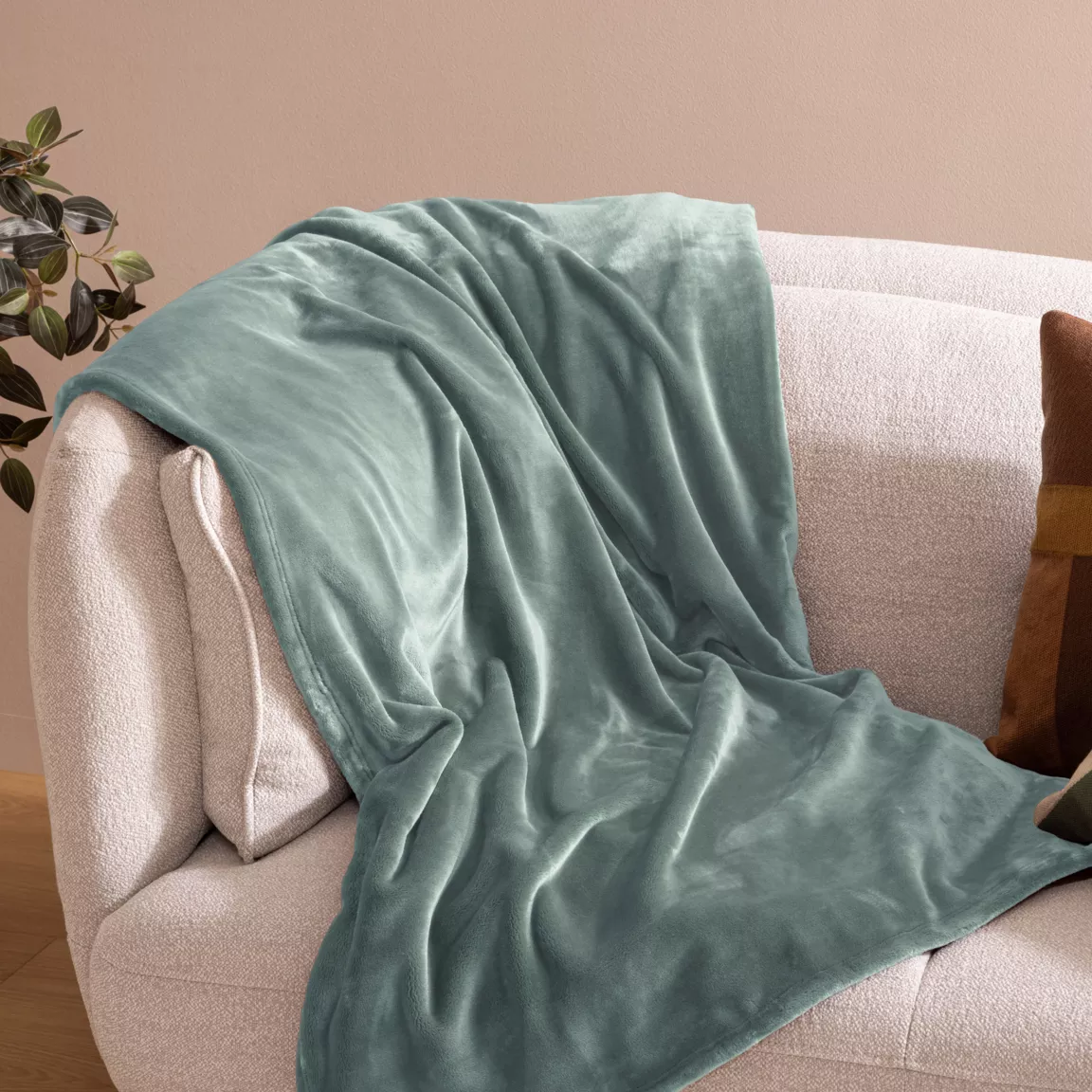 Plaid doux flanelle (130 x 180 cm) Cuddly Bleu