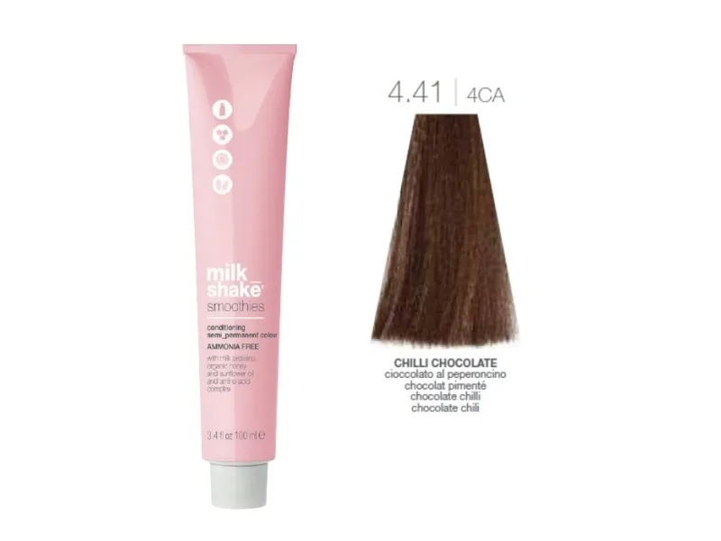 Milk Shake Smoothies Semi-Permanent Paint 4.414CA, Medium Chocolate Chestnut med chili peber, 100 ml