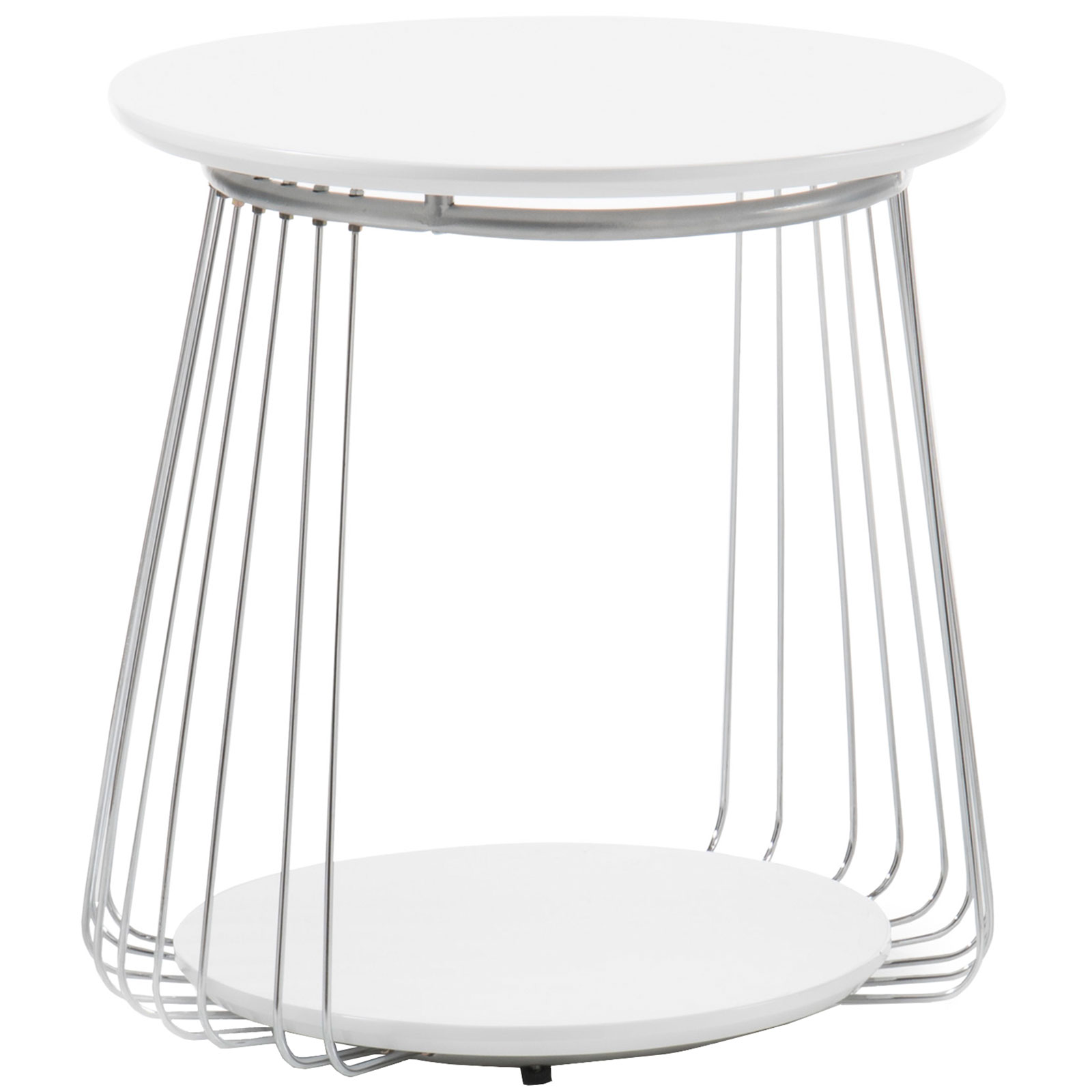 Couchtisch - weiß - rund - 51 cm